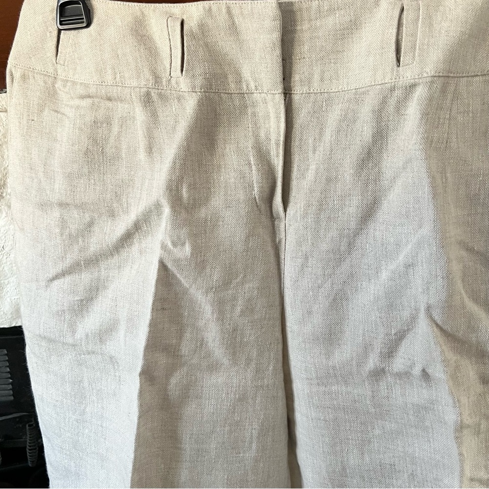 Talbots Capris Pure Irish Natural Linen Capris Pants Women’s Size 16WP - Picture 4 of 8
